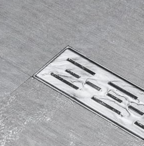 ניקוז רצפתי ליניארי מודרני לחדר אמבטיה, 12 אינץ', נירוסטה 316, ניקוז רצפתי סמוי עם סורג להכנסת אריחים, תקן CUPC - Product Image 5