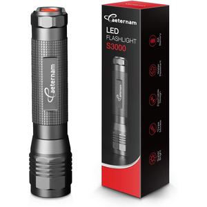 Aeternam AMZ ไฟฉาย <span class=keywords><strong>LED</strong></span> สว่างเป็นพิเศษ P50 4 * AA, ไฟฉายอะลูมิเนียมอัลลอยหมุนได้ IP67กันน้ำ - Product Image 1