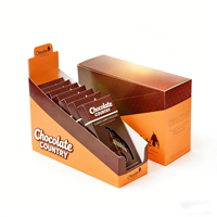 Boîte d'emballage personnalisée pour barre protéinée au chocolat brownie avec technologie de marquage à chaud UV