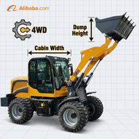 Chargeuse sur pneus compacte articulée 4x4 de 2 tonnes, directement de l'usine, avec une hauteur de déchargement élevée pour le chargement en construction