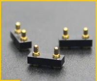 Connecteur Pogo Pin Droit à 4 Broches, Pas de 2,54 mm, à Ressort, Plaqué Or, Montage en Surface SMT pour PCB, Haute Qualité