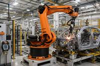 Bras robotique KUKA KR 470 PA à charge lourde pour la palettisation et la manutention des matériaux