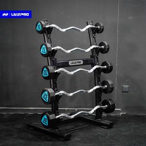 Livepro מסחרי ציוד חדר כושר אנכי חד-צדדי 5 חתיכות קבוע דו צדדי מדף אחסון 10 יח' - Product Image 5