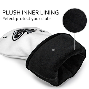 Venta al por mayor <span class=keywords><strong>Golf</strong></span> Club Headcovers Spade A #1 #3 #5 <span class=keywords><strong>Golf</strong></span> Driver Fairway Hybrid Wood Head Covers con etiquetas numéricas - Product Image 3