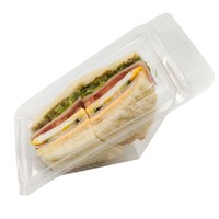 Boîtes d'emballage de Sandwich en plastique à Triangle Transparent de boulangerie jetable de qualité alimentaire