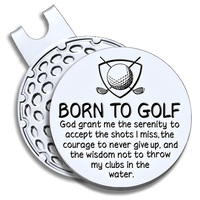 Marqueur de balle de golf personnalisé en émail avec clip de chapeau, broche fantaisie portable avec motifs, technique de sublimation et de moulage métallique
