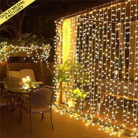Guirlandes lumineuses LED pour fenêtre, rideau de lumières de Noël 3x3m, pour la maison, la chambre, le jardin, les mariages, les fêtes, les décorations de Noël