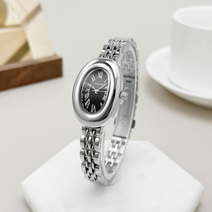 Reloj de Mujer SUNLIFEX con Correa de Acero Ovalada, Estilo Lujoso, Retro Romano, Nuevo y Exquisito Reloj de Mujer Dorado - Product Image 6