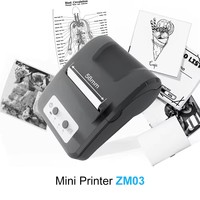Imprimante sans encre intelligente sans fil à dents bleues de 58mm Imprimante de reçus thermique portable Imprimante thermique mobile