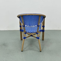 Chaise de jardin en aluminium empilable, moderne, durable et légère, pour cour et cafés