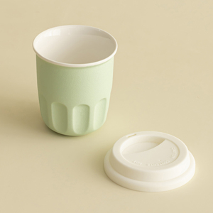 Custom 350ml Reusable Coffee to Go Cup Engravable Ceramic Mug with Silicone Lid - Product Image 5