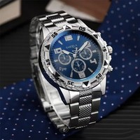 Reloj de Cuarzo para Hombre, Éxito de Ventas Directo de Fábrica, Conjunto de Relojes de Moda con Correa de Aleación Ecológica, Gran Venta Transfronteriza
