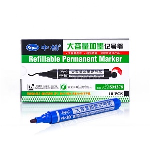 Marcador Recargable SM378 para Obra, <span class=keywords><strong>Resistente</strong></span> <span class=keywords><strong>al</strong></span> <span class=keywords><strong>Agua</strong></span>, Punta de Bala de 3 mm con 3 Colores de Tinta <span class=keywords><strong>Permanente</strong></span> para Escribir en Papel - Product Image 6