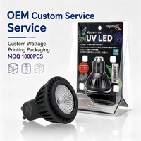 Lampe LED pour reptiles UVA UVB Combo, base GU10, 3W, plusieurs intensités UVB, AC100-240V