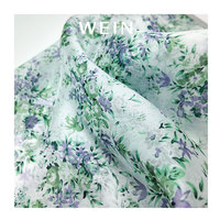WI-Q04 baru modis desain bunga kain Satin Organza cetak bunga untuk gaun atau garmen