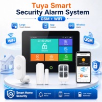 Système d'alarme sans fil Tuya GSM+WiFi avec écran tactile, contrôle à distance par application, automatisation de la maison intelligente, 99 capteurs compatibles