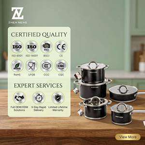 Juego de Ollas de Cocina de Acero Inoxidable Premium ZHEN NENG de 10 Piezas, Interior Antiadherente de Piedra Maifan, Olla <span class=keywords><strong>para</strong></span> Sopa, Sartén con Tapas - Product Image 4