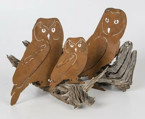 Ornement de jardin en métal en forme de silhouette d'oiseau rouillé, décoration sur le thème des oiseaux à patine rouille - Product Image 2