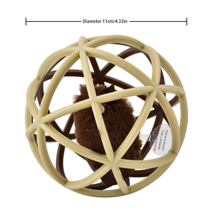 Chat de compagnie <span class=keywords><strong>prisonnier</strong></span> souris <span class=keywords><strong>balle</strong></span> Puzzle jouet boule de sisal drôle chat molaires griffe (riz couleur café) - Product Image 4