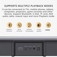 El sistema de audio de cine en casa de alta calidad incluye barras de sonido e inalámbricas para subwoofers Bluetooth para uso en computadoras y teléfonos móviles