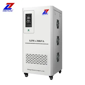 산업 기계용 ZX SJW-30000W 3 상 고정밀 자동 전압 안정기 조절기 380V 30KVA 50KVA