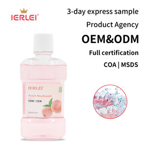 IERLEI OEM/ODM Vente en gros Personnalisée <span class=keywords><strong>Bain</strong></span> <span class=keywords><strong>de</strong></span> <span class=keywords><strong>bouche</strong></span> pour enfants à la pêche, sans alcool, pour une haleine fraîche et une hygiène buccale optimale - Product Image 1