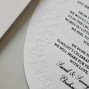 Invitación de Boda con Diseño Floral en Relieve, Envoltura de Papel Vitela y Detalles de Sello de Cera, Tarjeta de Papel de Algodón, Invitaciones Sencillas y Elegantes, Trouwkaart, Papel - Product Image 4