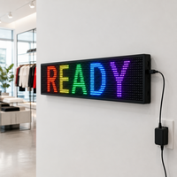 Letrero LED RGB P10 con Desplazamiento, Resistente al Agua IP65 para Exteriores, Tablero de Mensajes Programable con WiFi para Tiendas Minoristas