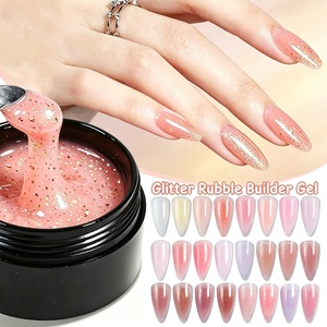 เจลกาวต่อเล็บ KLANA Glitter Rubble Builder Gel 30 กรัม สีใสผสมกลิตเตอร์ 24 สี ไม่มีฟองอากาศ ติดทนนาน เจลอเนกประสงค์ ชุดต่อเล็บสำหรับร้านเสริมสวย - Product Image 1