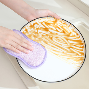 Éponges double face avec un pouvoir de nettoyage puissant, éponge en microfibre multi-usages pour ustensiles de cuisine antiadhésifs, casseroles anti-rayures - Product Image 5