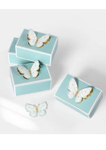 Boîte à bonbons pliable 3D en forme de papillon, vert menthe, en carton, cadeau carré, réutilisable, pour mariage, fête, décoration, <span class=keywords><strong>chocolat</strong></span>, vide - Product Image 5