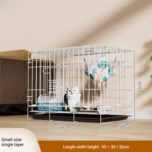 FishPrincess Double-porte usine pliable grand métal pliable filaire métal chat Cages caisse en métal Cages pour animaux de compagnie maisons
