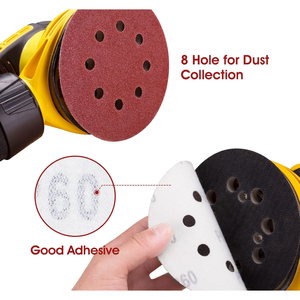 Stock local américain 120 disques de ponçage de 5 pouces 40 60 80 120 150 240 grains avec 8 trous à boucles et crochets Livraison gratuite aux États-Unis - Product Image 5