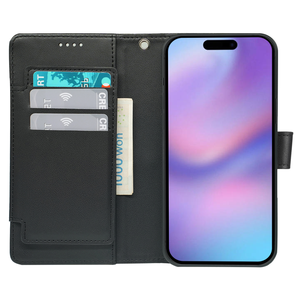 Funda de cuero PU con tapa para iPhone 17 17 <span class=keywords><strong>Pro</strong></span> 16 16 <span class=keywords><strong>Pro</strong></span> <span class=keywords><strong>9</strong></span> diseño de billetera de tarjeta con correa de mano funda para teléfono móvil - Product Image 4