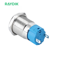 12mm 12V Plat Bombée Micro Normalement Fermé Sonnette Mini Interrupteur à Bouton-Poussoir En Métal 2 Broches