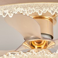 Lustre LED moderne au design simple, ventilateur de plafond décoratif d'intérieur avec lumière en acrylique