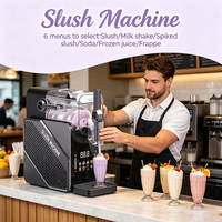 Mesin Slush Portabel Satu Wadah Dispenser Minuman Beku untuk Pedagang Makanan Pasar Malam dan Toko Katering Bergerak