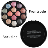 Palette de fards à paupières personnalisée en vente, cosmétiques pour les yeux, palette de maquillage ronde, poudre de fard à paupières cuite, marque privée