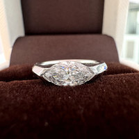 VOAINO 18K Or Massif Intemporel Marquise Cut Lab Créé Diamant Bagues De Mariée Pionniers Dans CVD HPHT Diamant Excellence