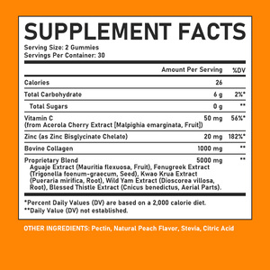 Gummies OEM ODM pour les fesses, contenant de la vitamine C et du collagène bovin, pour sculpter une silhouette plus pleine et plus attrayante, gummies pour l'amélioration des fesses - Product Image 2