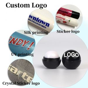 Baume à lèvres réparateur végétalien personnalisé avec logo, boule ronde ODM, baume à lèvres de nuit OEM, boule ronde hydratante rose, baume à lèvres - Product Image 3