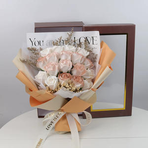 Ramo de Rosas Azules de Hielo Roto para el Día de San Valentín, Flor Inmortal, Ramo Seco Estrellado para Novia y Esposa, Regalo de Cumpleaños - Product Image 1