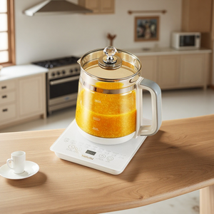 Bouilloire multifonction 110V 1,8L en verre borosilicate, pot santé, cuisinière à herbes, réservation 24H, maintien au chaud 8H - Product Image 1