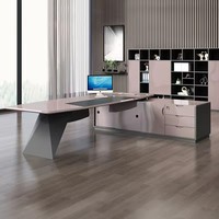 Meubles de bureau de luxe pour PDG, design moderne, bureau de direction en bois, design modulaire personnalisable, fabriqué en Chine, certifié CE