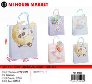Bolsa de Regalo de Papel con Impresión a 4 Colores para Recuerdos de Fiesta, Venta al Por Mayor, Modelo 14098 (0+ Meses) - Product Image 1