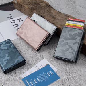 2025 New Camouflage Button Closure <b>RFID</b> Blocking Smart <b>Wallet</b> Card Holder Large Capacity 4-6 Cards Credit Card <b>Wallet</b> <b>Men</b> - Product Image 5