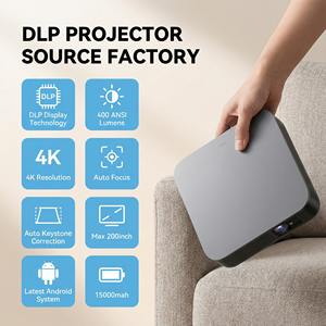 Mini proyector <span class=keywords><strong>de</strong></span> bolsillo ultracompacto 4K, enfoque automático, recargable, Android 13, láser para exteriores, 5000, alcance corto, 2G - Product Image 2