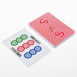 Conception personnalisée personnalisée de haute qualité 63*88mm <span class=keywords><strong>Mahjong</strong></span> Poker jeu de cartes de société à code-barres cartes à jouer cadeau avec boîte pour le divertissement - Product Image 4