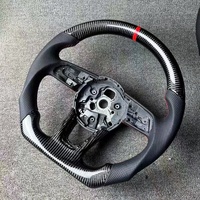 Volant en cuir à fond plat en fibre de carbone personnalisé pour Audi RS7 A7 B8.5 2016 A3 RS4 A4 A5 TT B6 S8 D4 S4 B8 B9 RS3