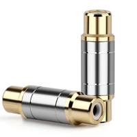 Adaptateurs de menuiserie en cuivre plaqué or 1 RCA femelle vers 1 RCA femelle